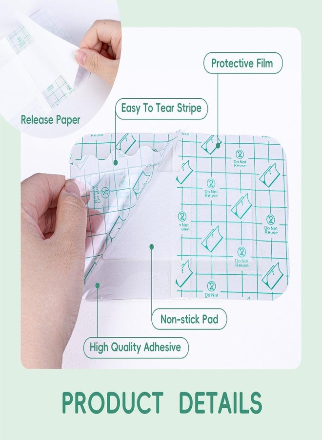 AndicAge Waterproof Bandage, Large Clear Adhesive Dressing, 4 * 6inch 10pcs - Image 4